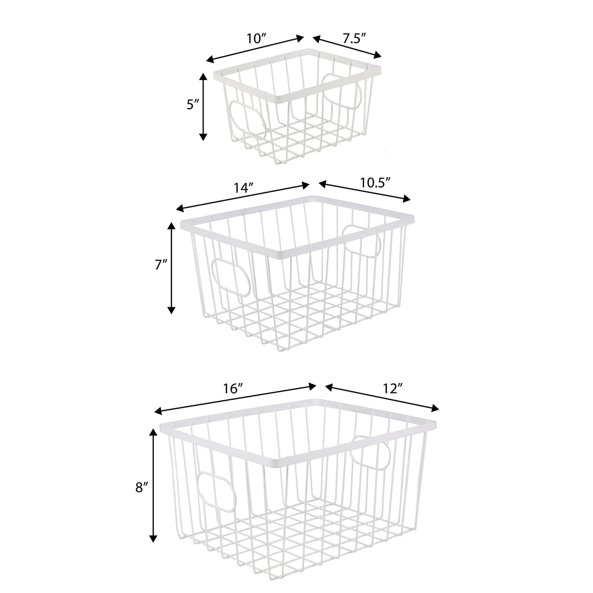 Camden Vintage Industrial Handmade Wire Metal Nesting Storage Baskets