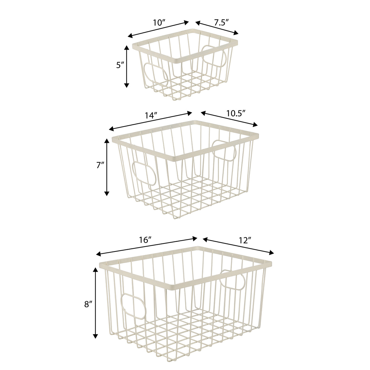 Camden Vintage Industrial Handmade Wire Metal Nesting Storage Baskets