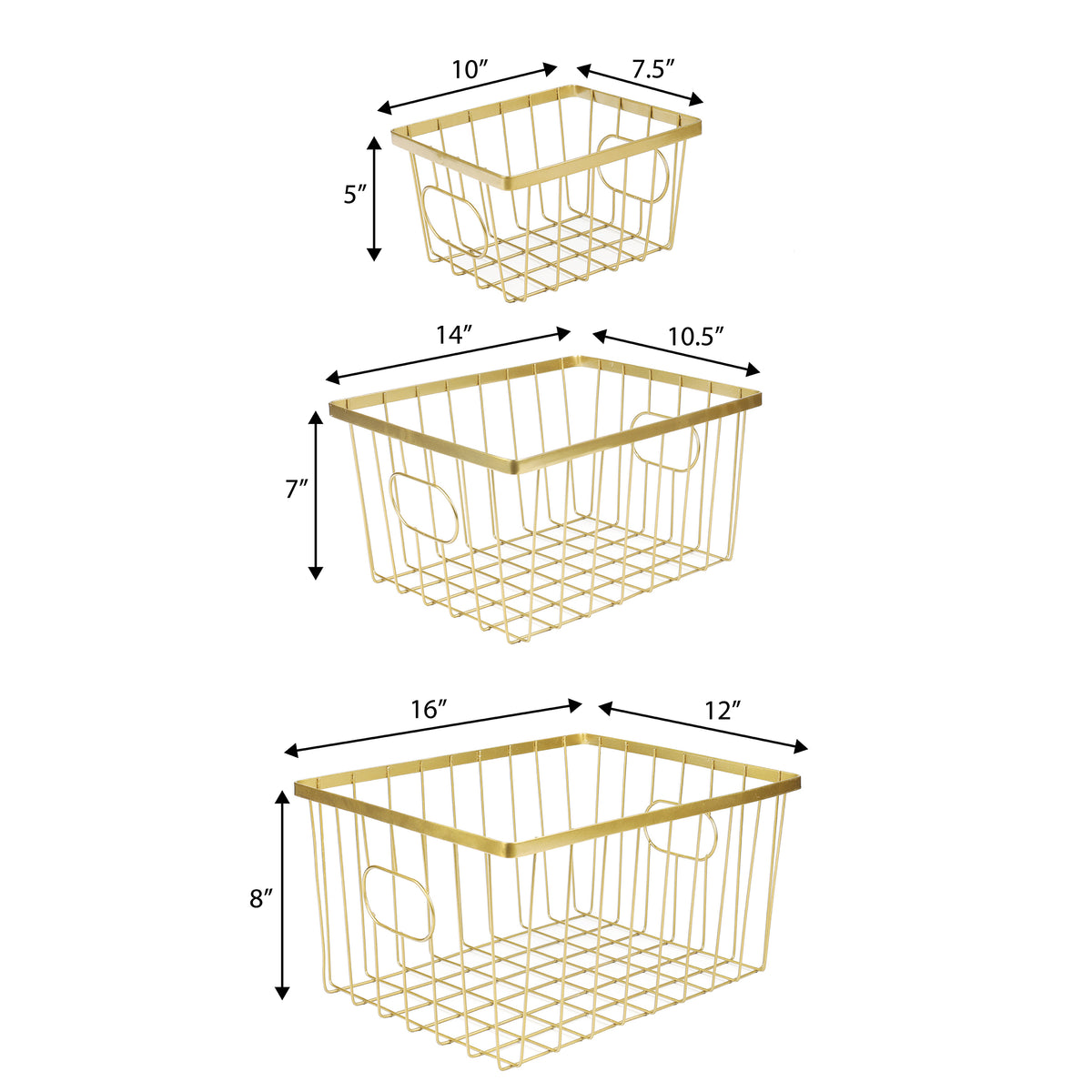 Camden Vintage Industrial Handmade Wire Metal Nesting Storage Baskets