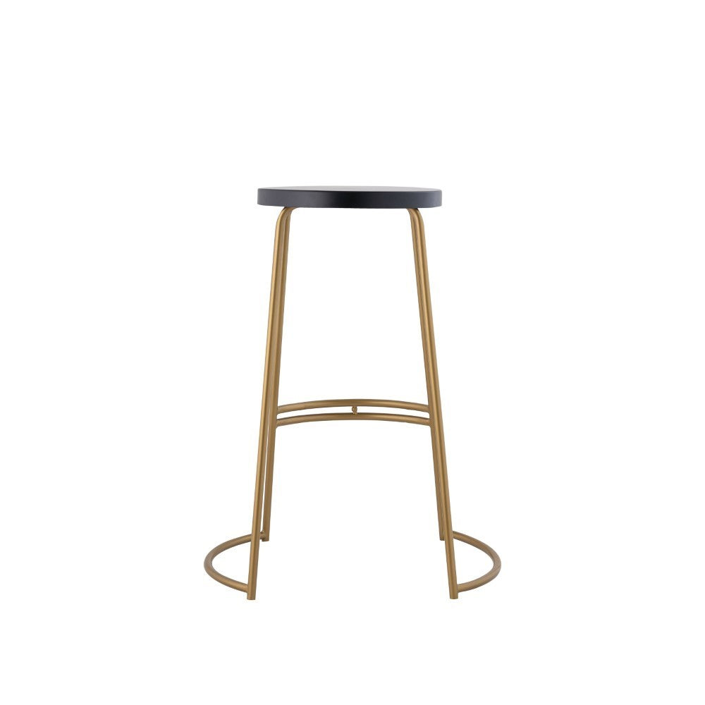 Bergmund 28.75" Modern Designer Iron Curved Backless Bar Stool