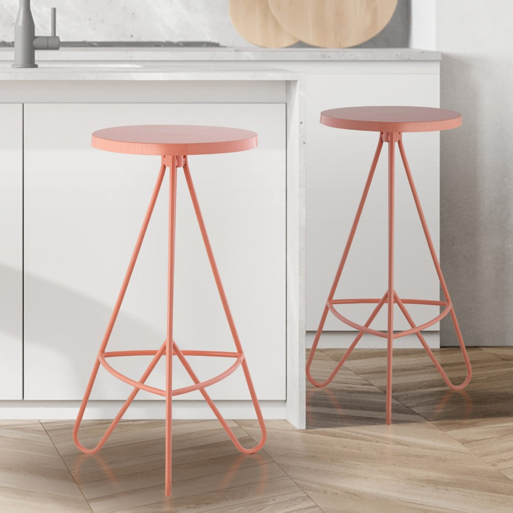 Chantel 30" Modern Industiral Iron Tripod Backless Bar Stool