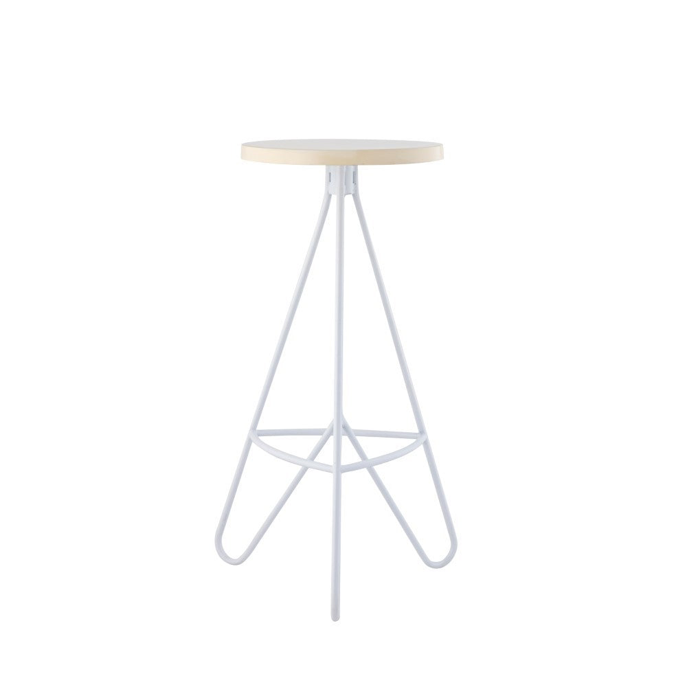 Chantel 30" Modern Industiral Iron Tripod Backless Bar Stool