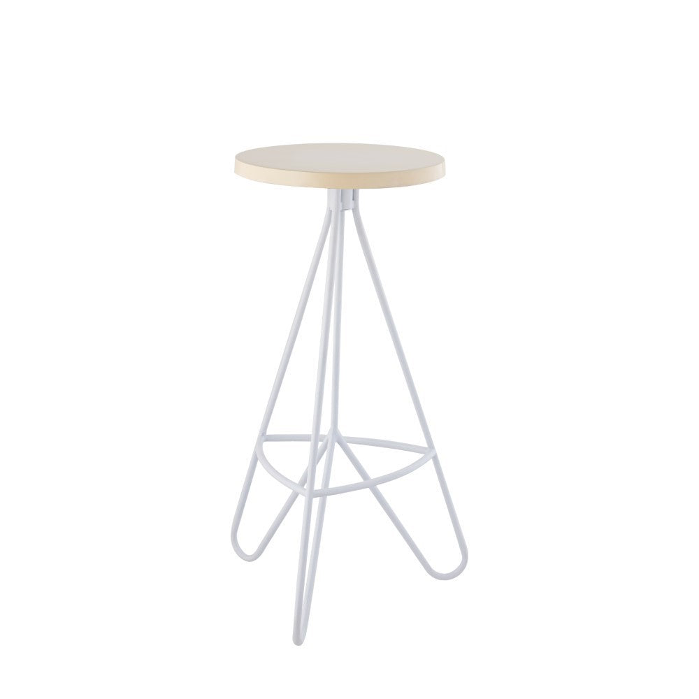 Chantel 30" Modern Industiral Iron Tripod Backless Bar Stool