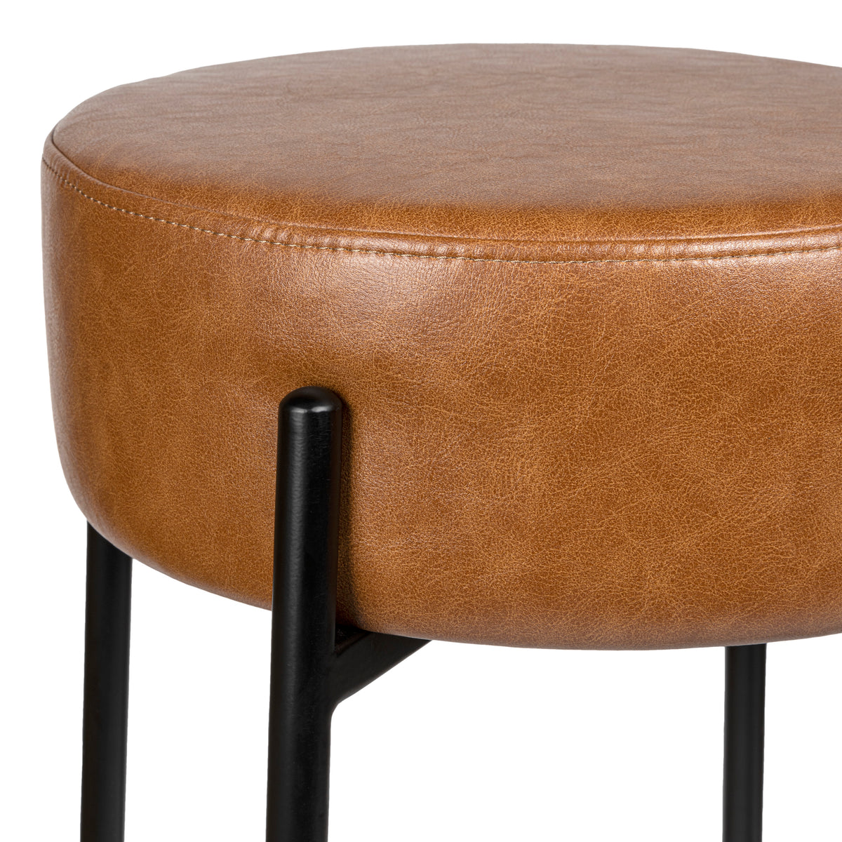 Carrie Modern Round Backless Cushioned Bar/Counter Stool