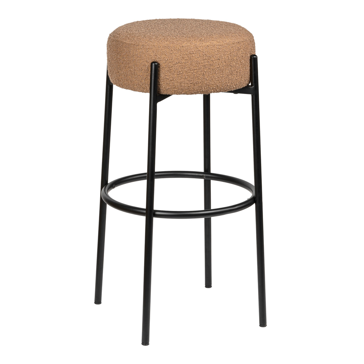 Carrie Modern Round Backless Cushioned Bar/Counter Stool