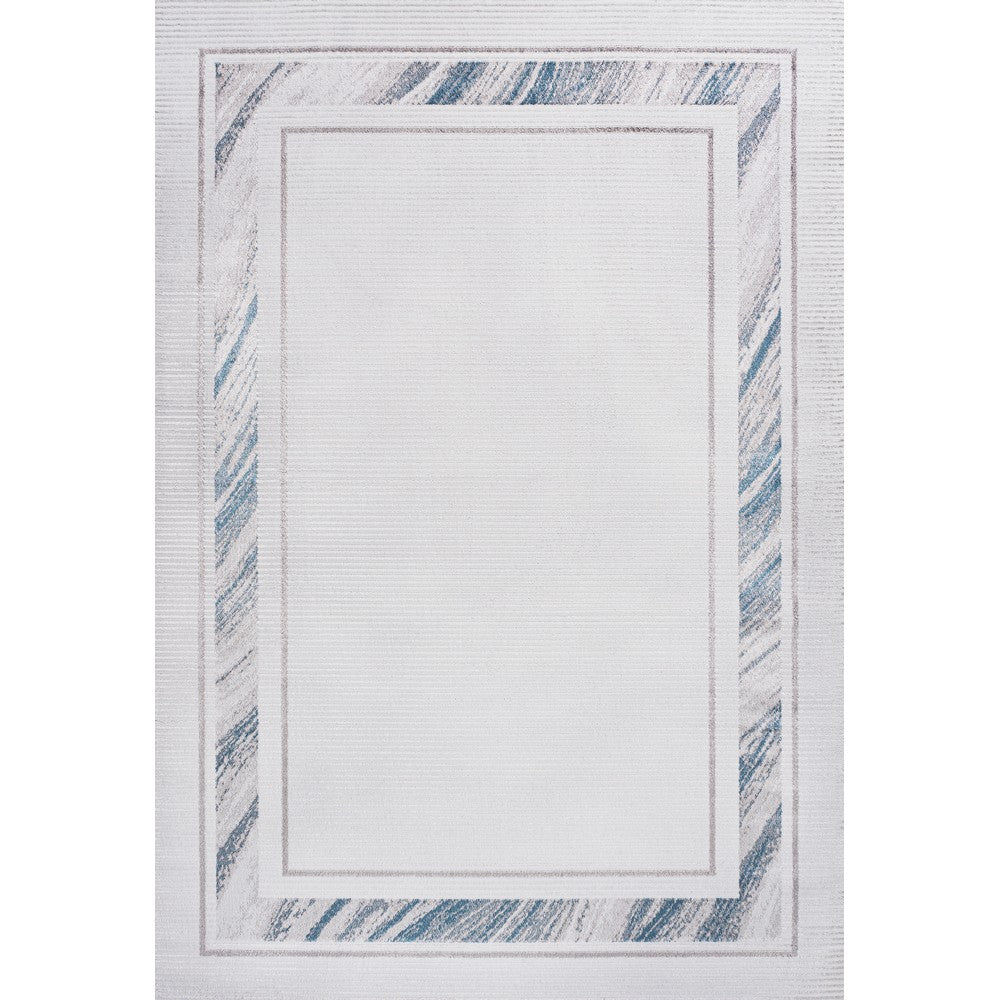 Verano Classic Border Marble Pattern High-low Area Rug
