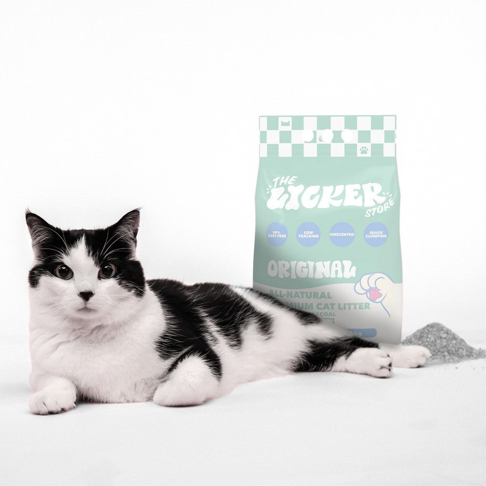 Unscented Premium Clumping Bentonite Clay Cat Litter w/Activated Charcoal