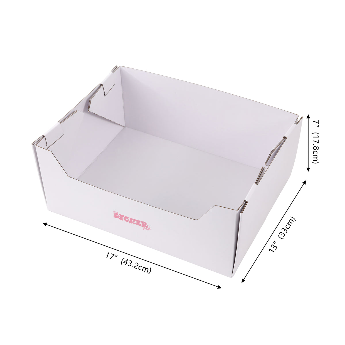 Pawsie 17" Modern Waterproof Disposable Cardboard Cat Litter Box with Scoop
