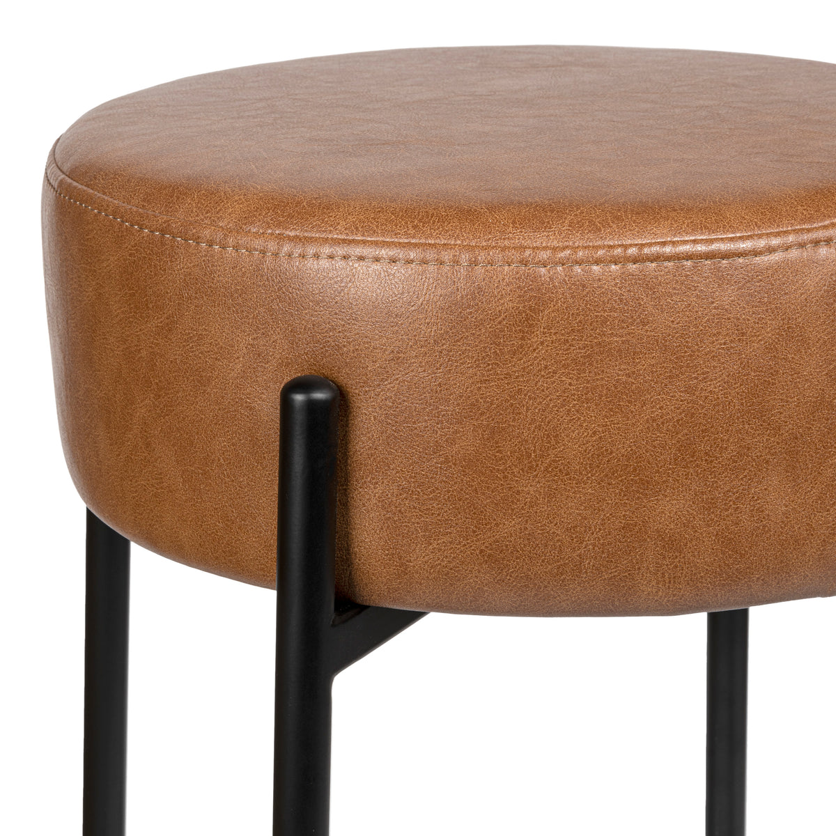 Carrie Modern Round Backless Cushioned Bar/Counter Stool