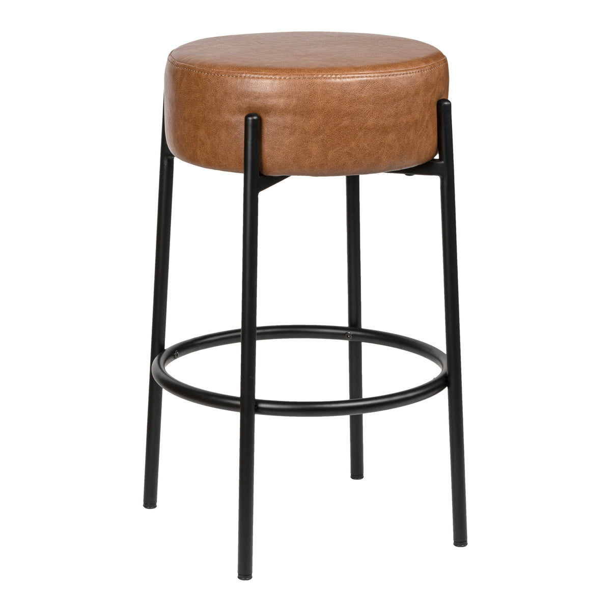 Carrie Modern Round Backless Cushioned Bar/Counter Stool