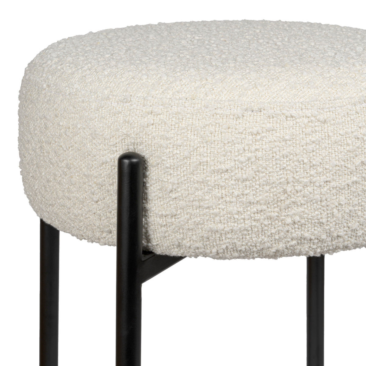 Carrie Modern Round Backless Cushioned Bar/Counter Stool