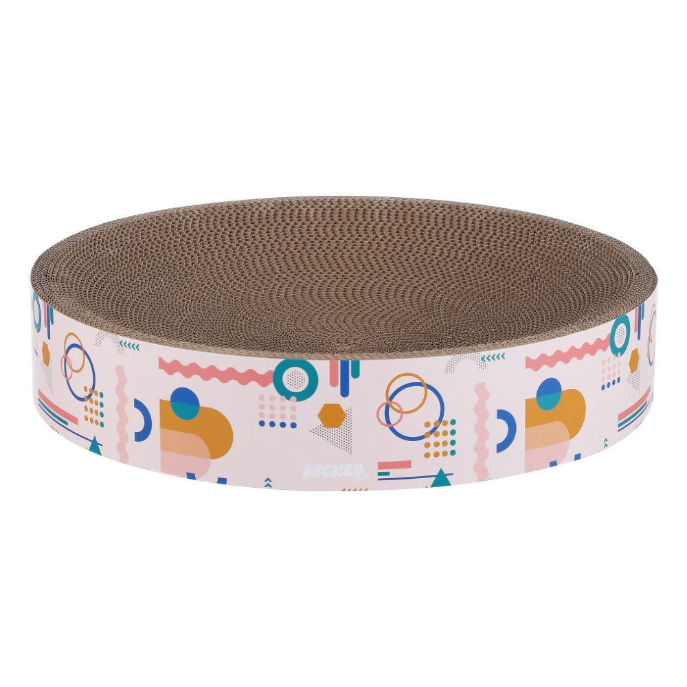 Santu 20.13" Modern Cardboard Round Bowl Cat Scratcher with Catnip