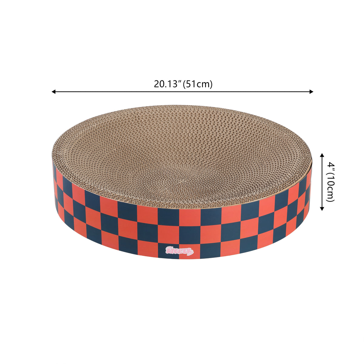 Santu 20.13" Modern Cardboard Round Bowl Cat Scratcher with Catnip