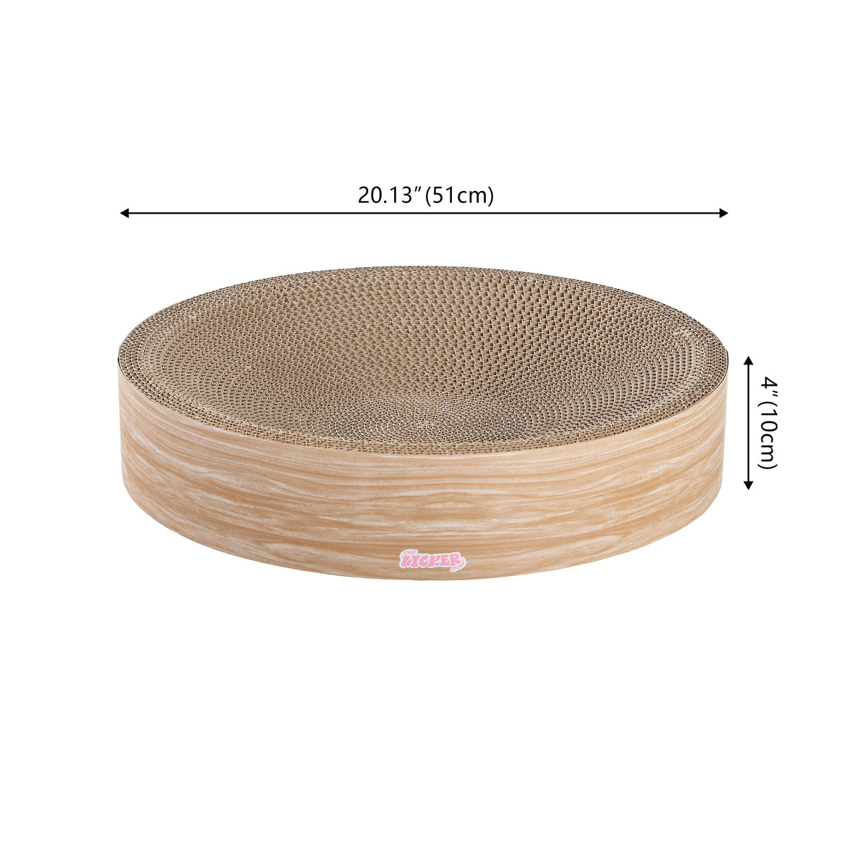 Santu 20.13" Modern Cardboard Round Bowl Cat Scratcher with Catnip
