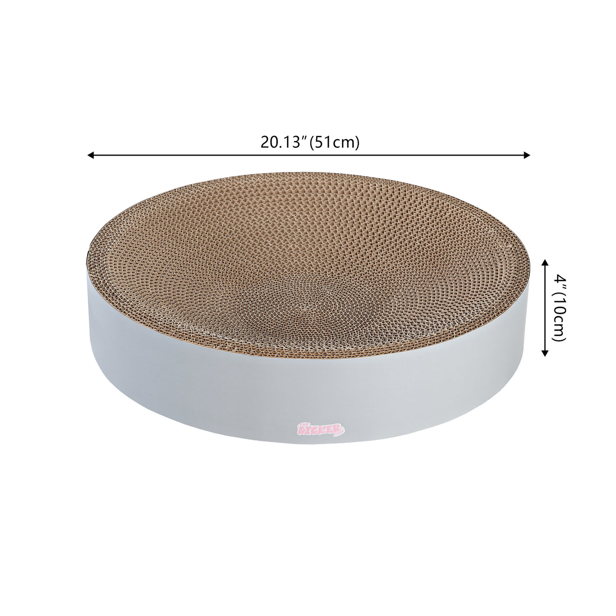 Santu 20.13" Modern Cardboard Round Bowl Cat Scratcher with Catnip