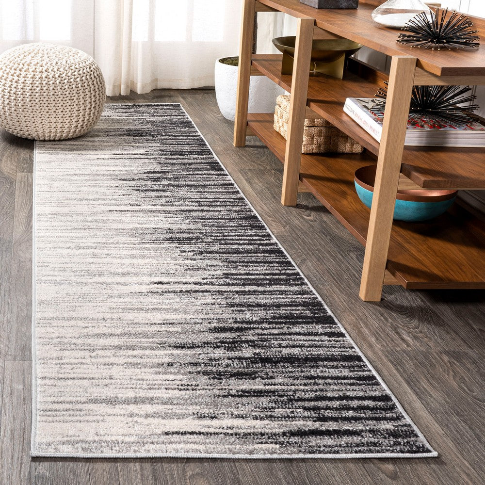 Serpens Linear Modern Half-Stripe Area Rug