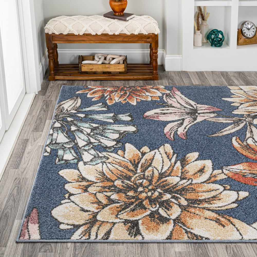 Ramiro modern Botanical Flower Area Rug