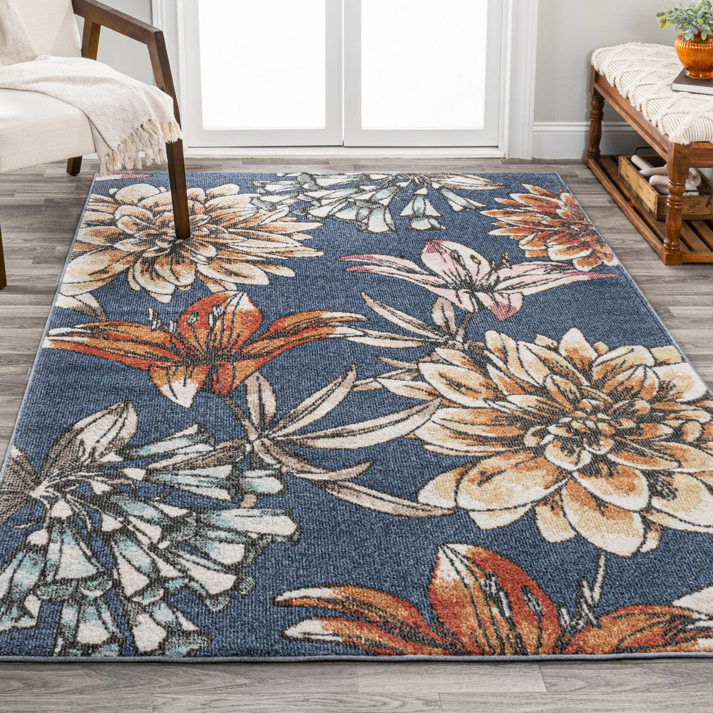 Ramiro modern Botanical Flower Area Rug
