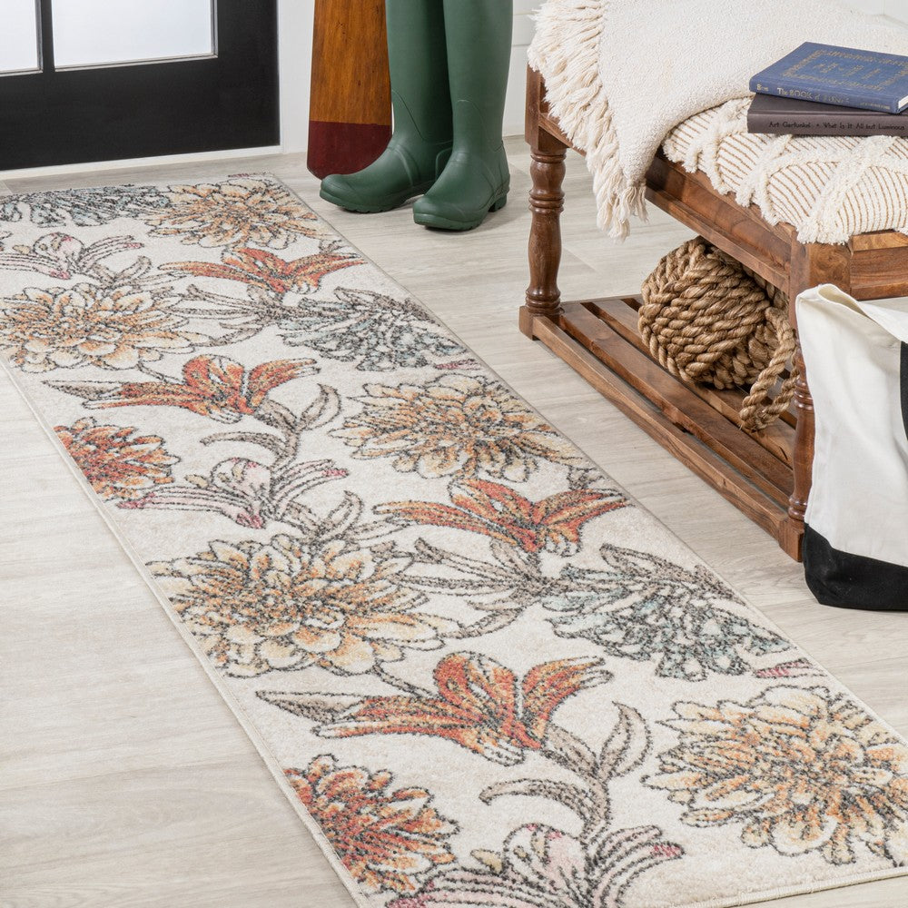Ramiro modern Botanical Flower Area Rug