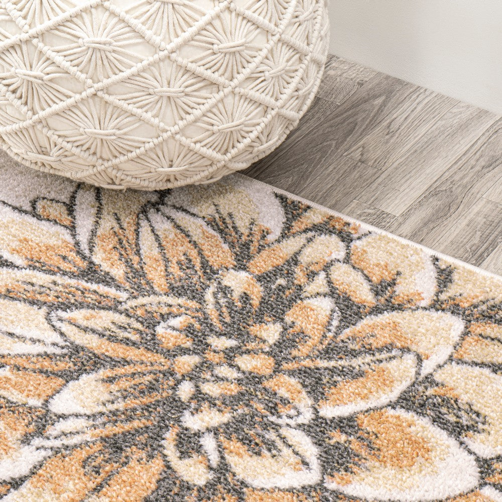 Ramiro modern Botanical Flower Area Rug