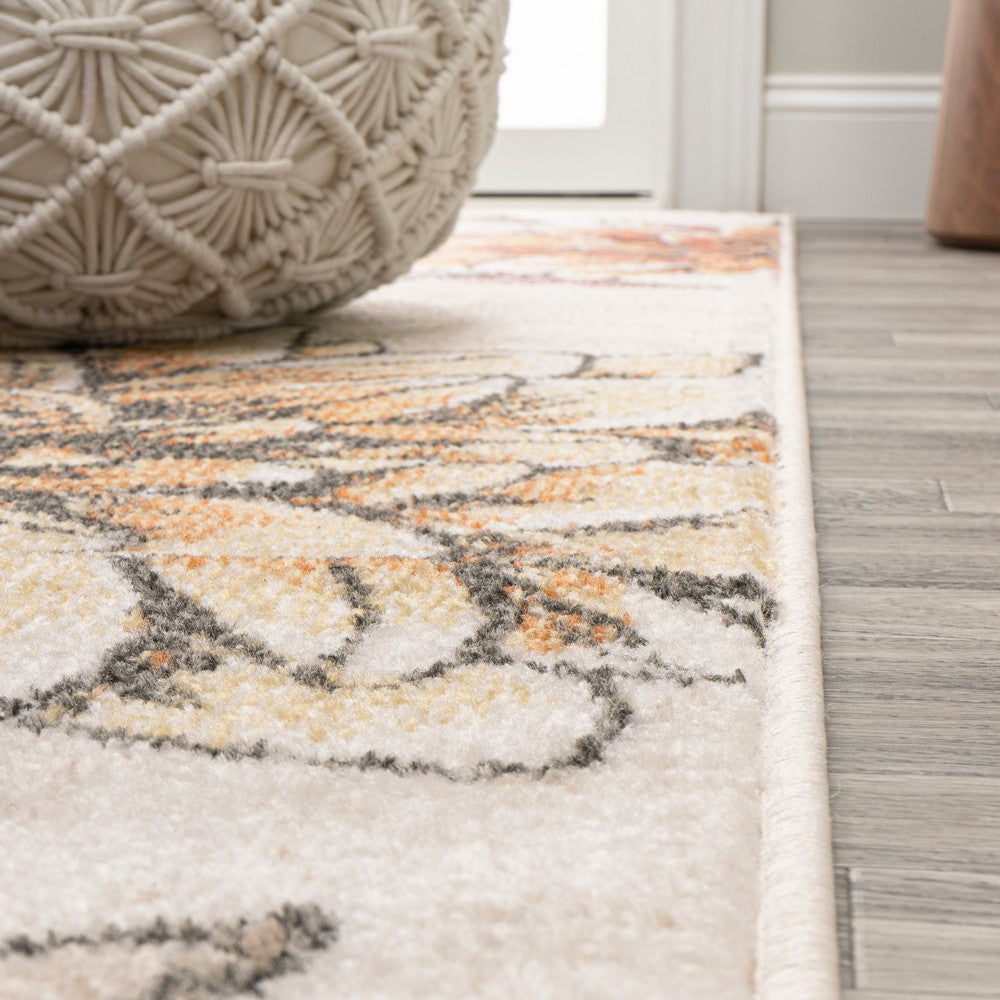 Ramiro modern Botanical Flower Area Rug