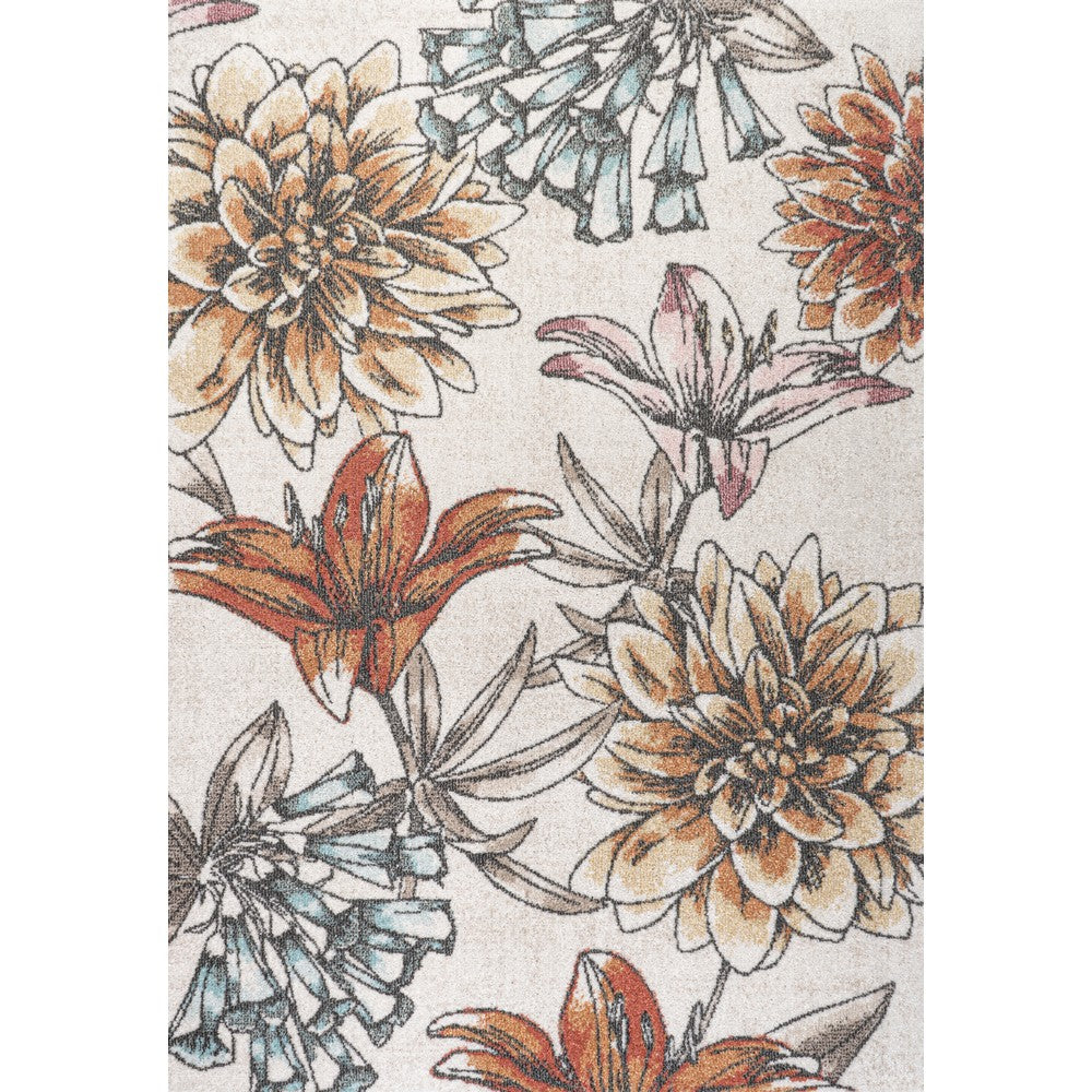 Ramiro modern Botanical Flower Area Rug