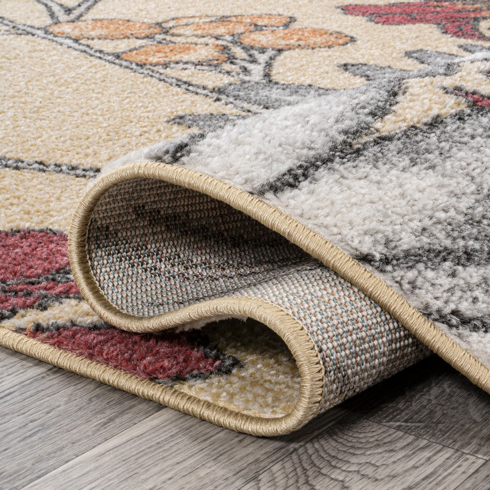 Doz Modern Botanical Wildflower Area Rug