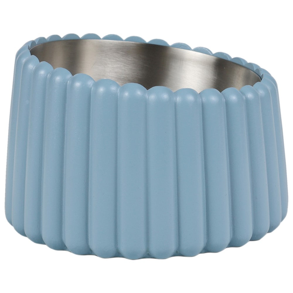 RiverTail Ridge Small/Medium Slanted Concrete and Stainless Steel Bowl 16oz (2 Cups) Pet Feeder