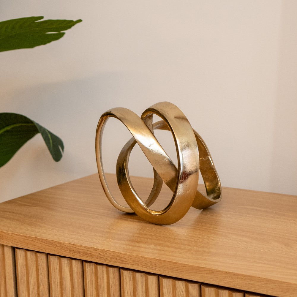 Selen 7" Aluminum Abstract Knot Decorative Sculpture