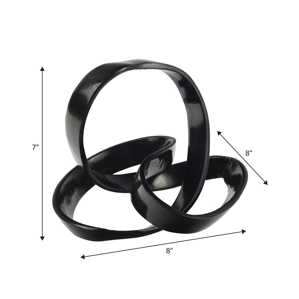 Selen 7" Aluminum Abstract Knot Decorative Sculpture
