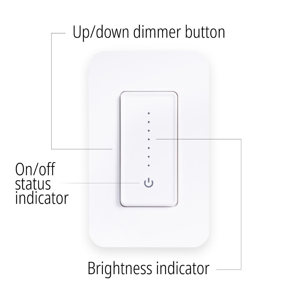 Sanni Smart Dimmer Smart Ligting Touch/Slide Dimmer Switch - WiFi Remote App Control; Compatible with Alexa and Google Home Assistant