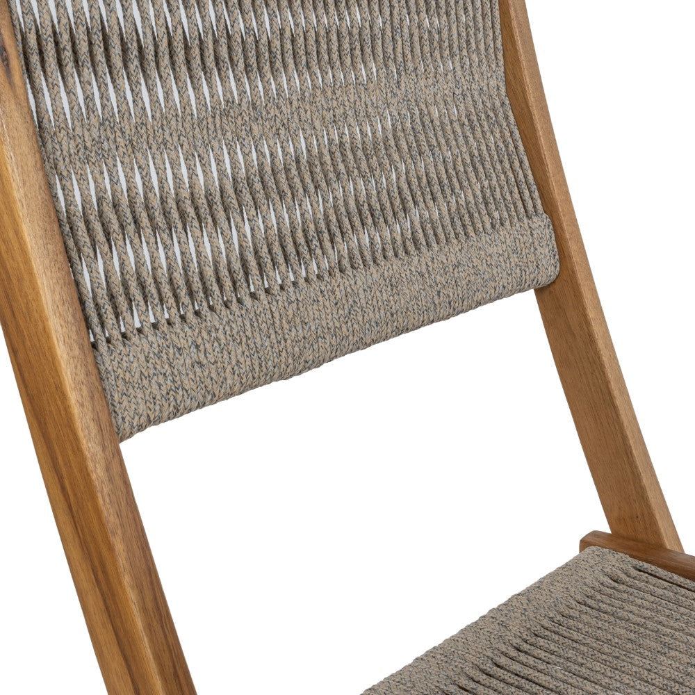 Nancy Modern Coastal 3-Piece Acacia Wood Outdoor Folding Bistro Set