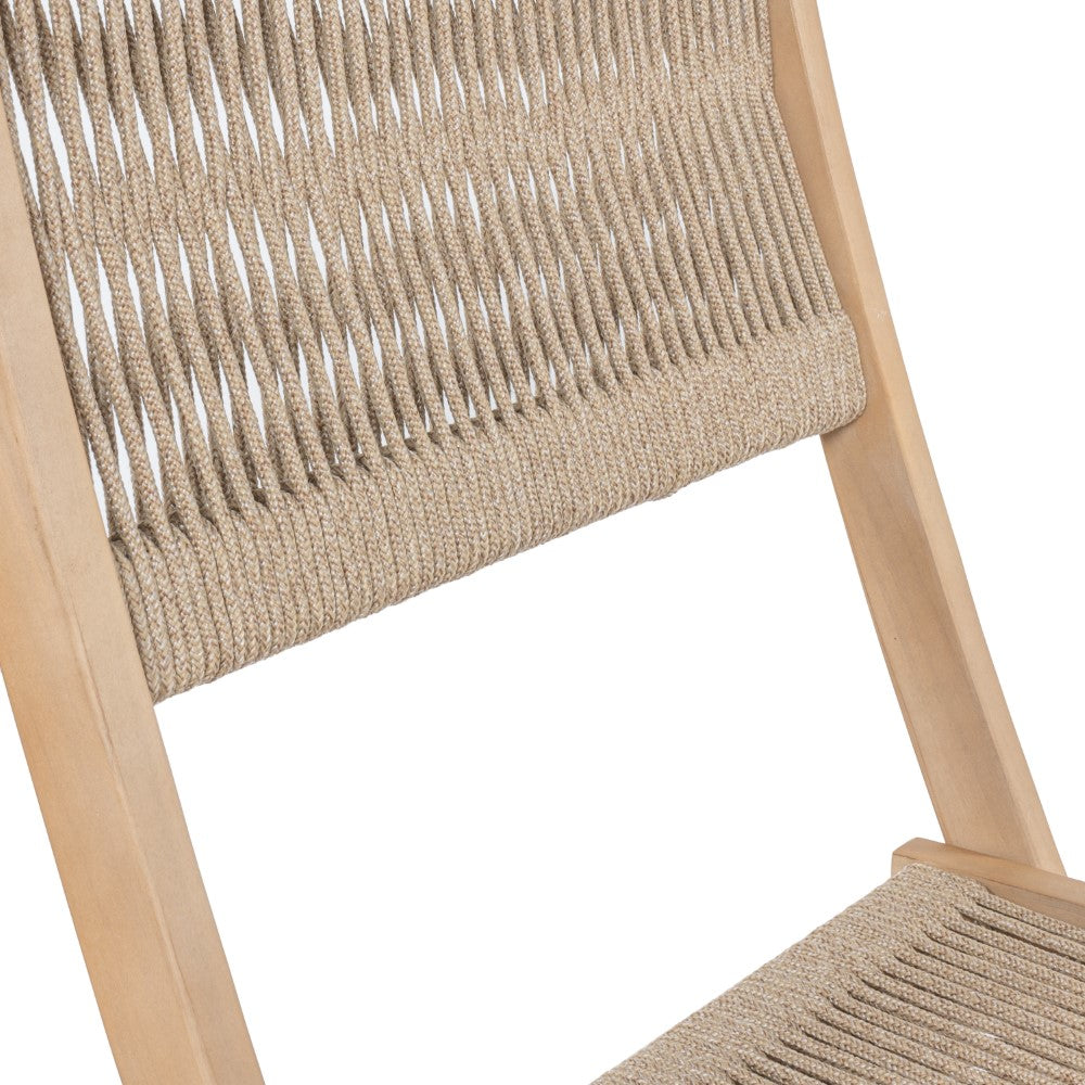Nancy Modern Coastal 3-Piece Acacia Wood Outdoor Folding Bistro Set