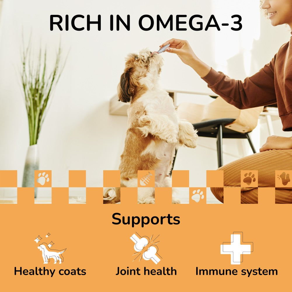 ValleyMunch Gluten and Grain-Free Omega-3 Single Ingredient Crunchy Dried Baltic Sprats for Dogs and Cats