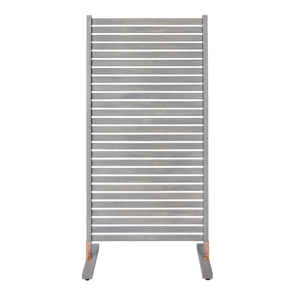 Arcelon 36"W x 74"H Coastal Transitional Acacia Wood Slat Indoor/Outdoor Single Panel Room Divider