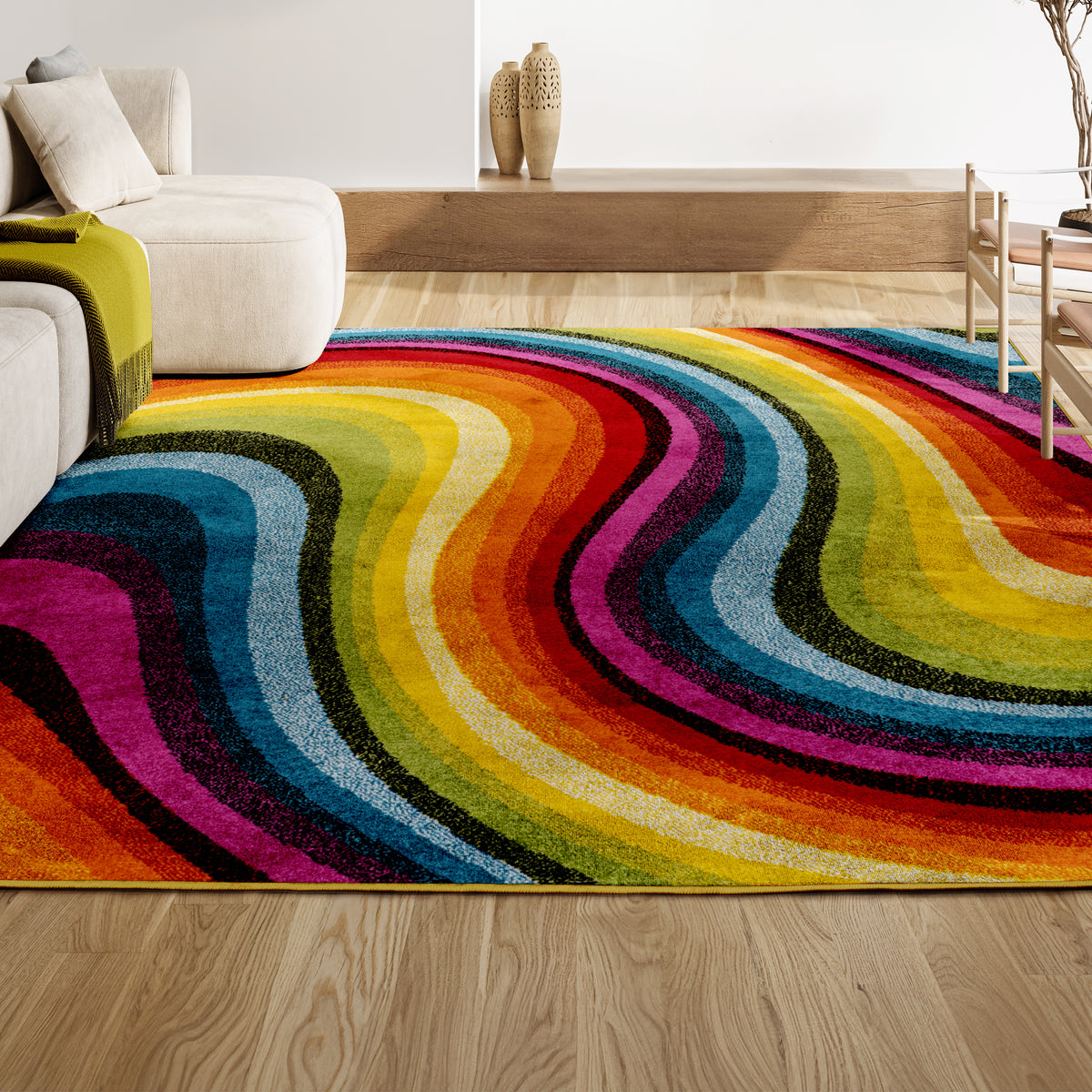 Orren Abstract Swirl Area Rug