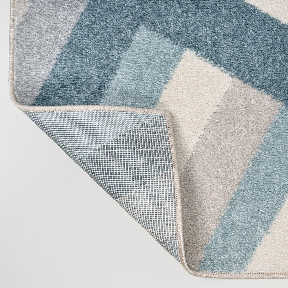 Naz Rainbow Contemporary Stripe Area Rug