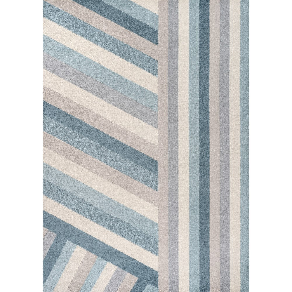 Naz Rainbow Contemporary Stripe Area Rug