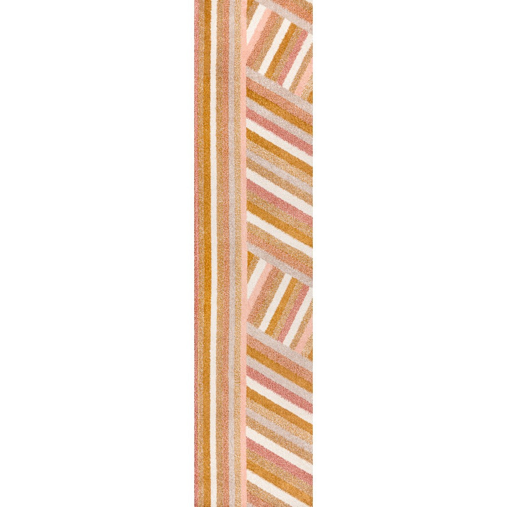 Naz Rainbow Contemporary Stripe Area Rug