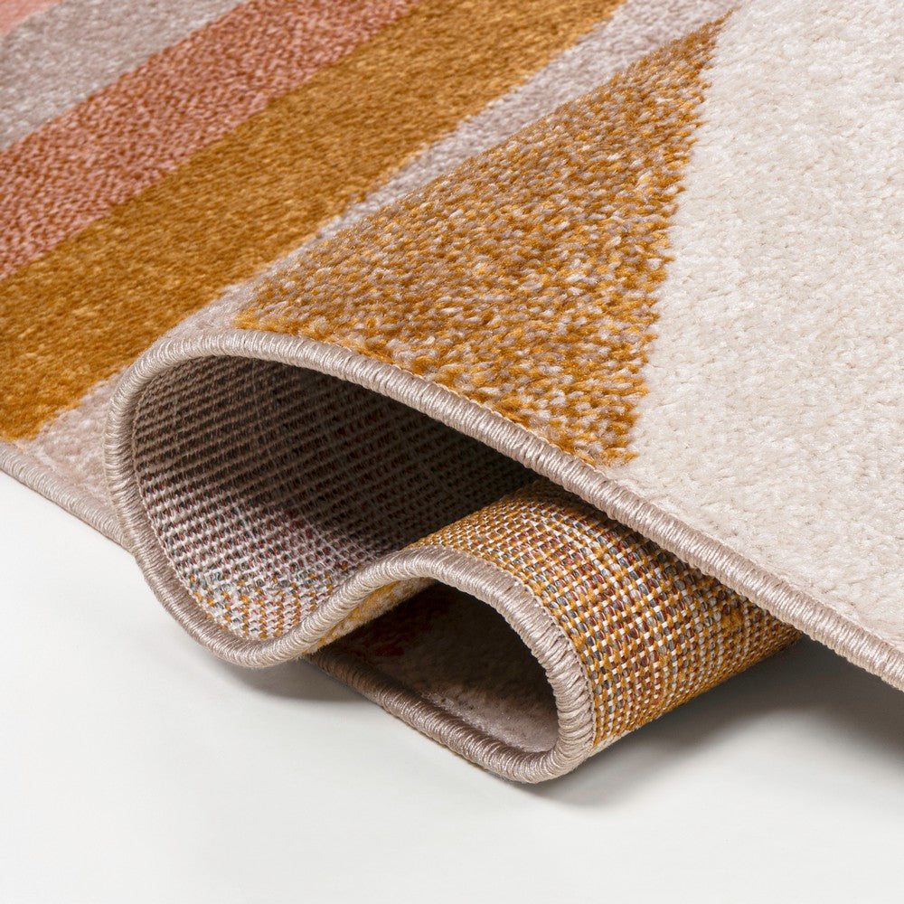 Naz Rainbow Contemporary Stripe Area Rug