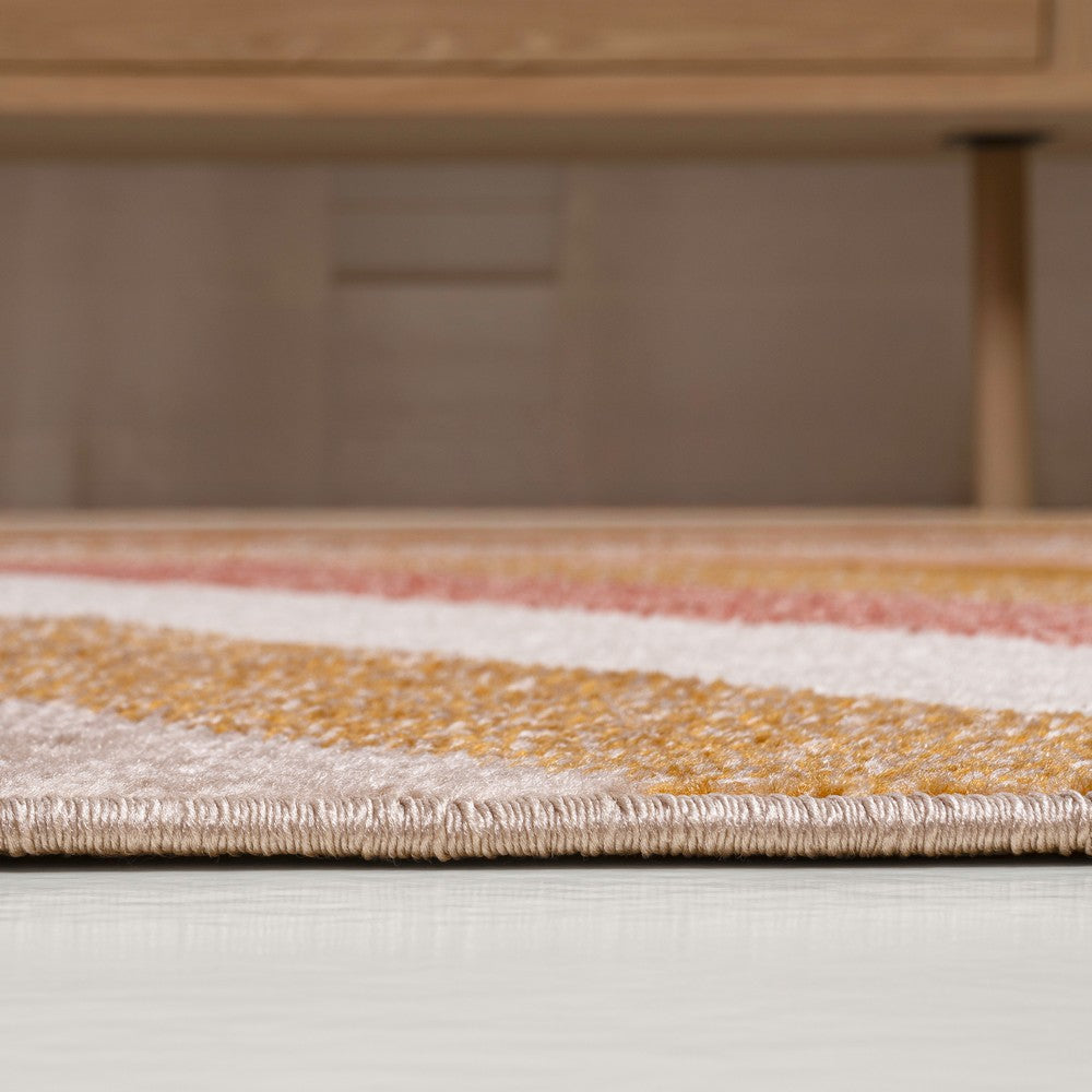 Naz Rainbow Contemporary Stripe Area Rug