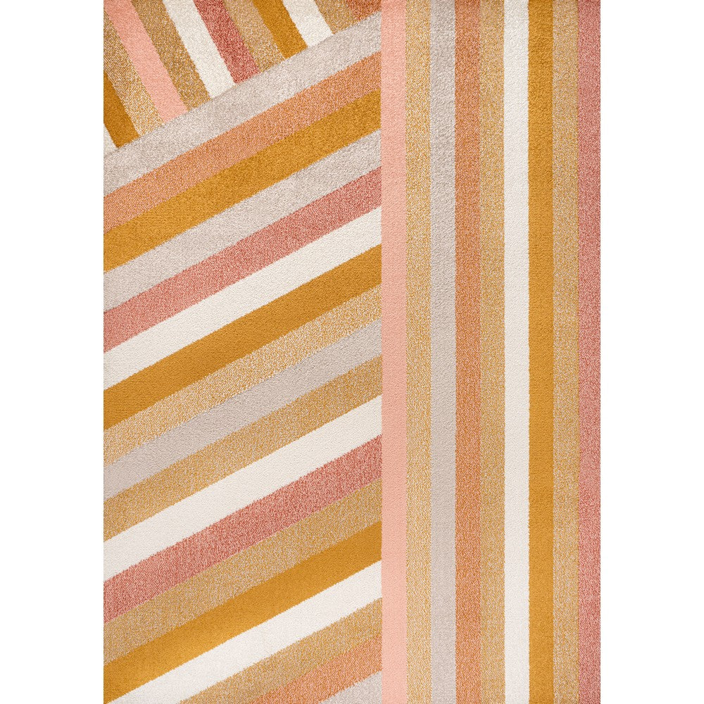Naz Rainbow Contemporary Stripe Area Rug