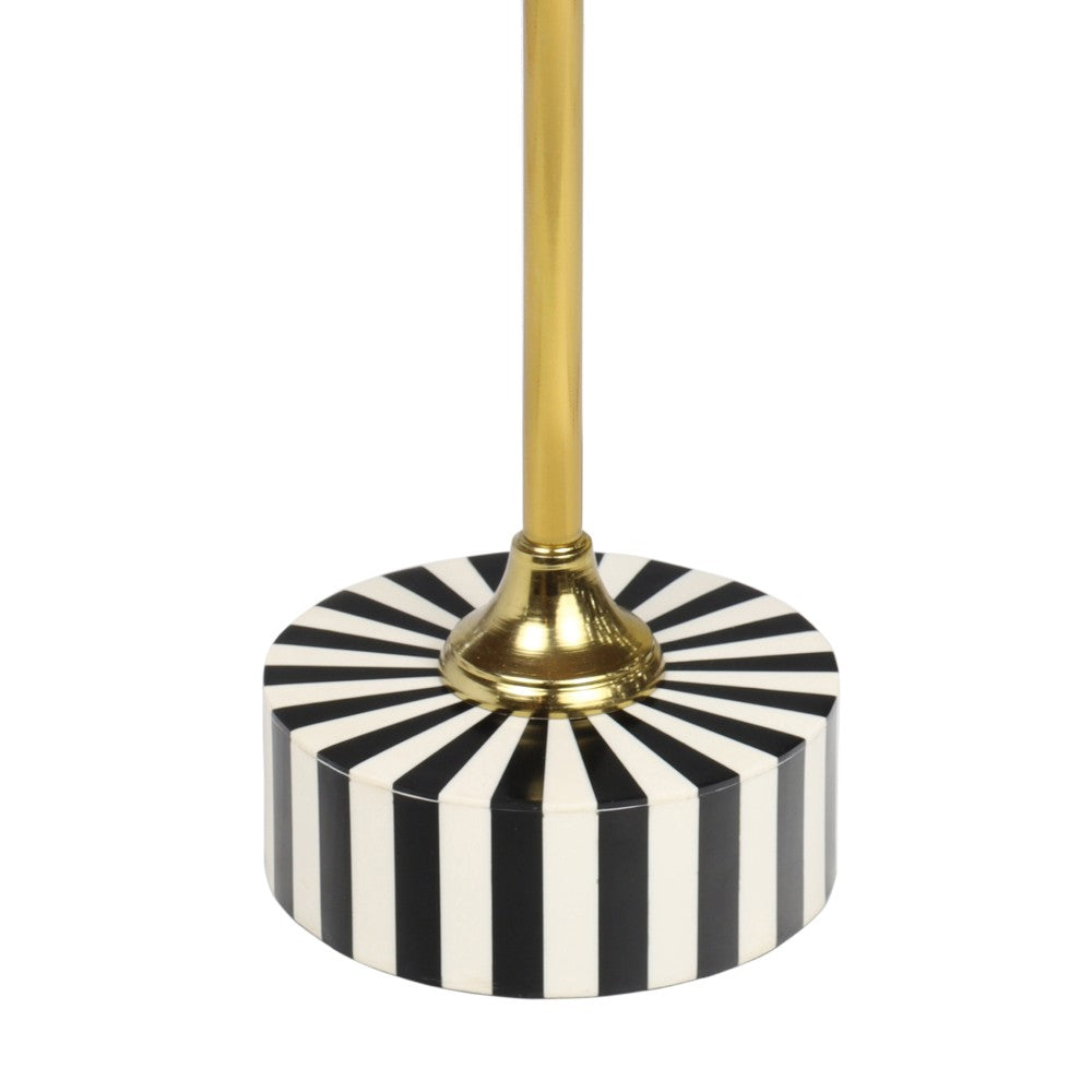 Skyler 23.5" Contemporary Minimalist Metal/Resin Round End Table