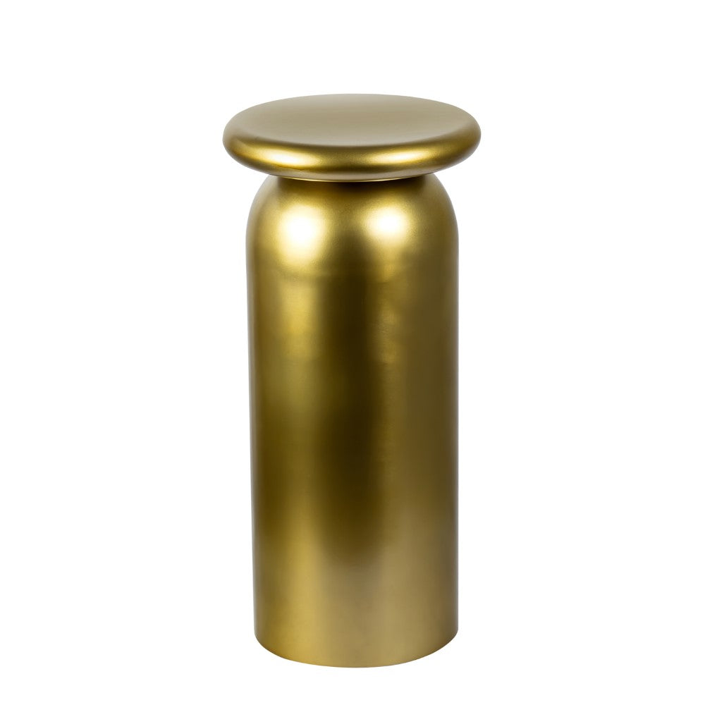 Glen 22.75" Mid-Century Modern Metal Sleek Cylinder Drink Table