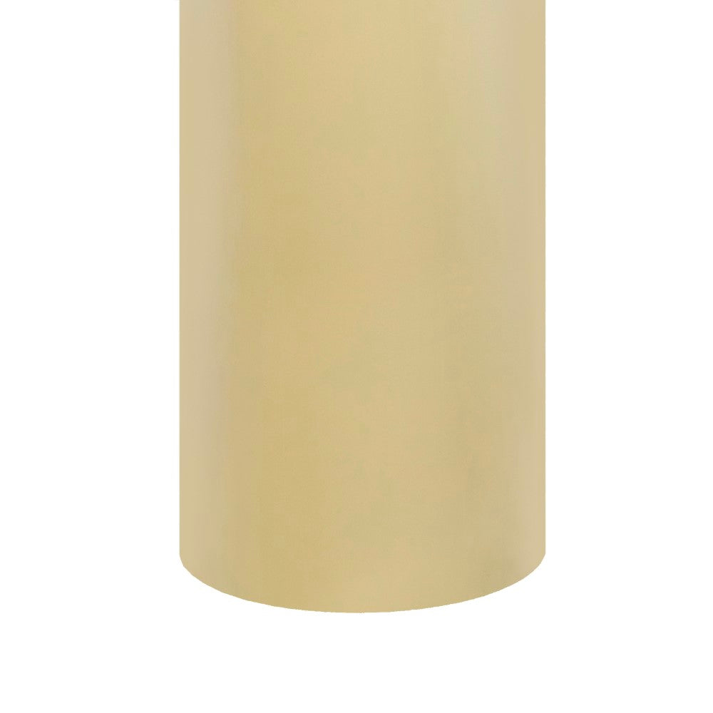 Glen 22.75" Mid-Century Modern Metal Sleek Cylinder Drink Table