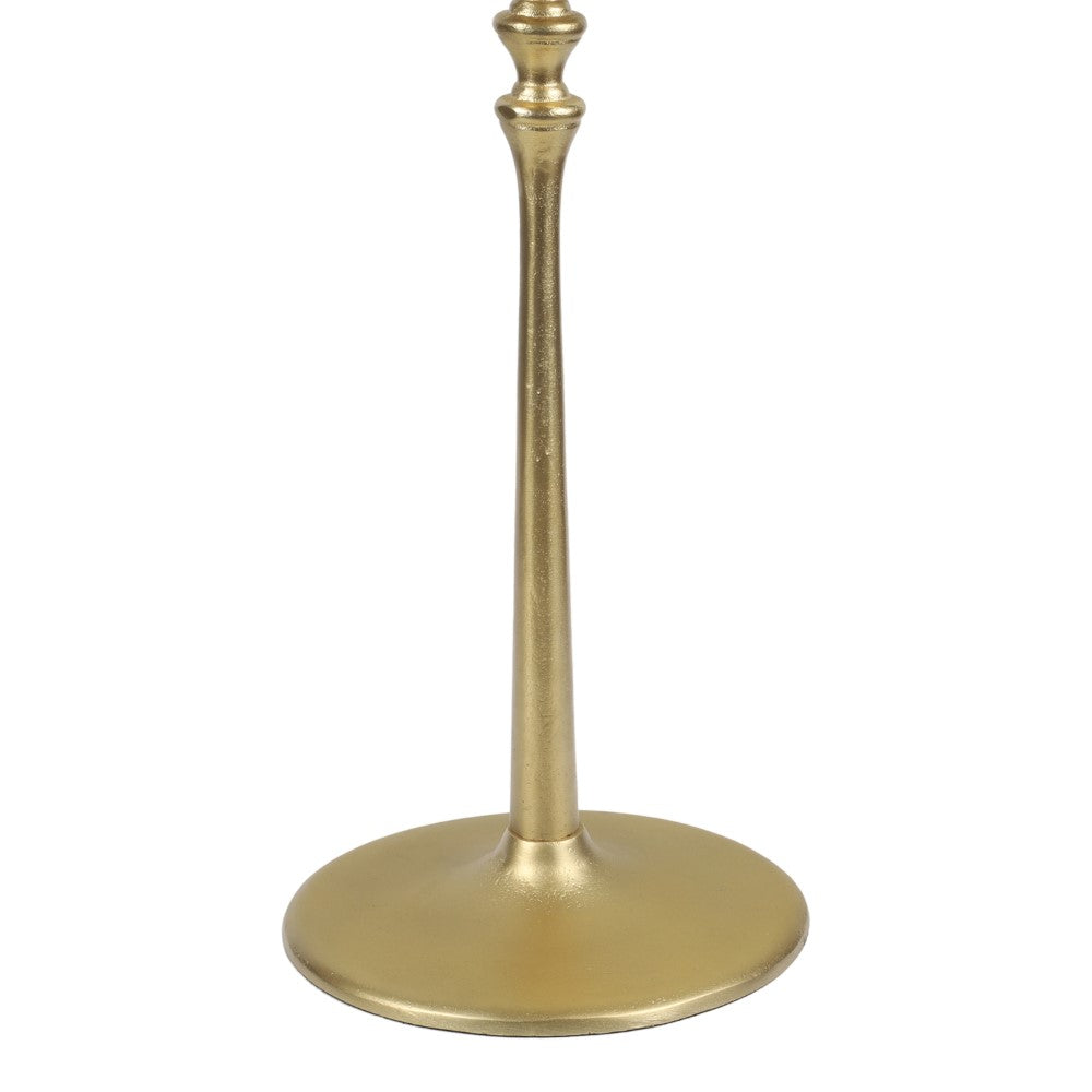 Orva 19.5" Art Deco Classic Pedestal Round Metal Drink Table and Decorative End Table