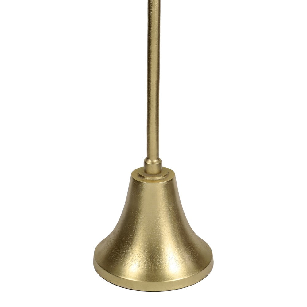 Miren 24" Art Deco Designer Pedestal Drink Table and Decorative End Table with Hammered Round Top and Bell Base