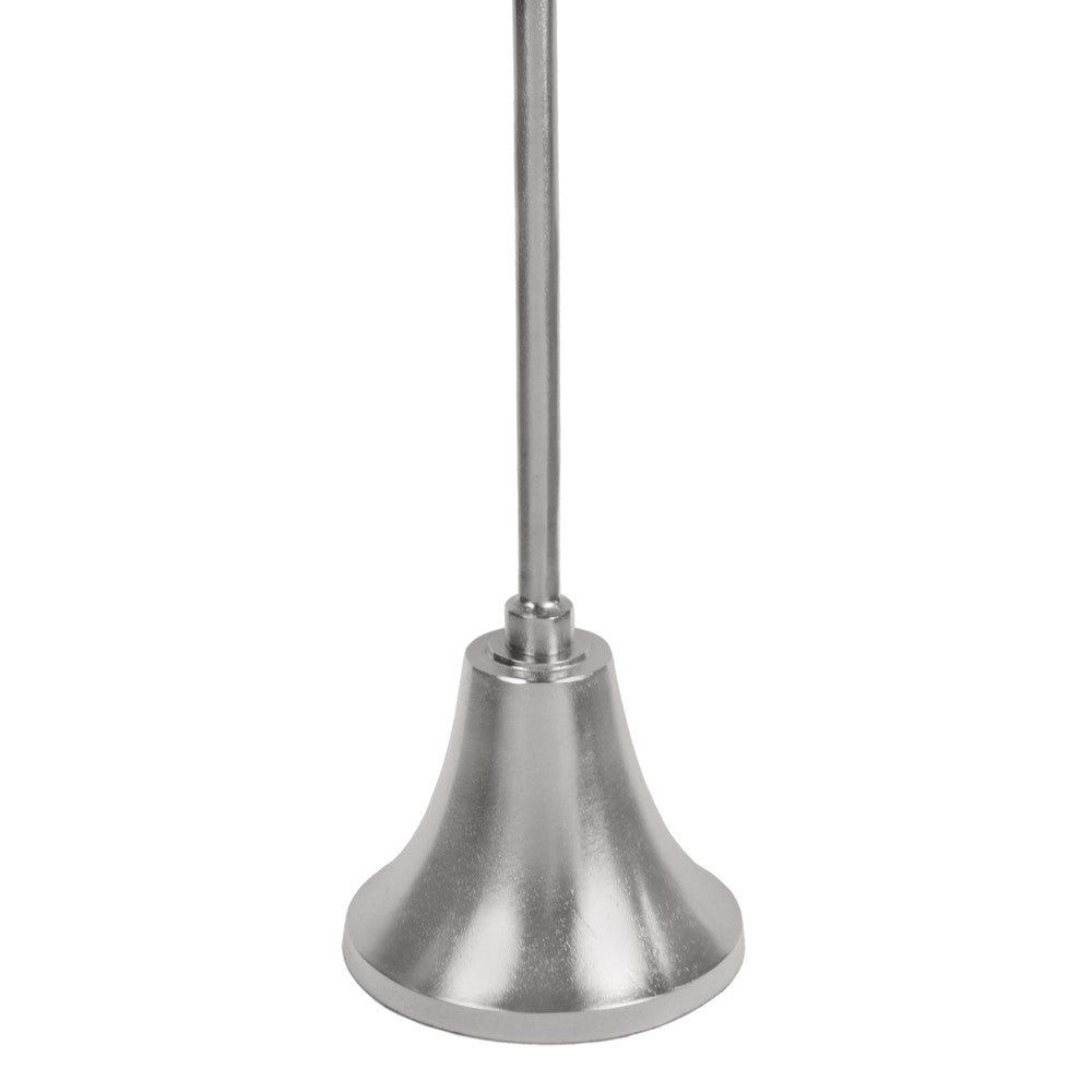 Miren 24" Art Deco Designer Pedestal Drink Table and Decorative End Table with Hammered Round Top and Bell Base