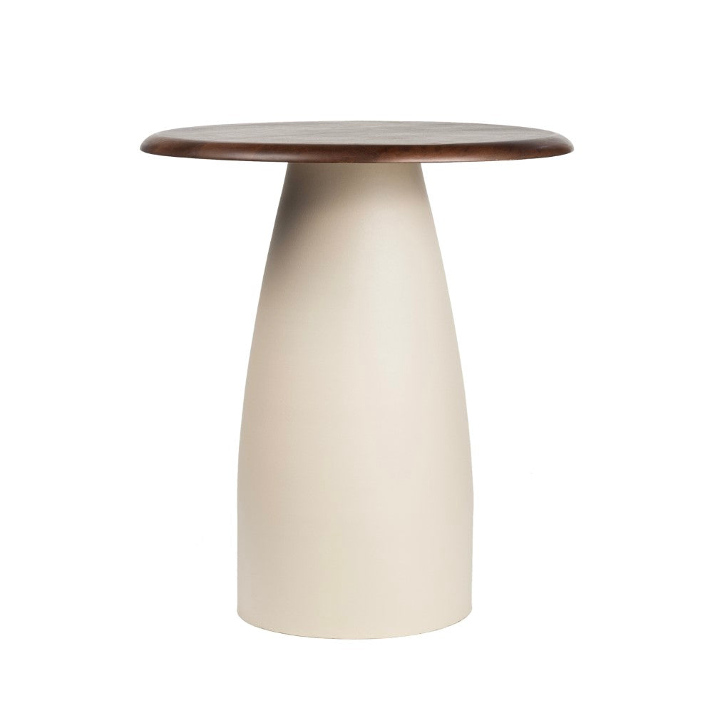 Arvin 18" Modern Rustic Round Wood/Metal Accent Table