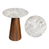 White Marble/Honey Wood